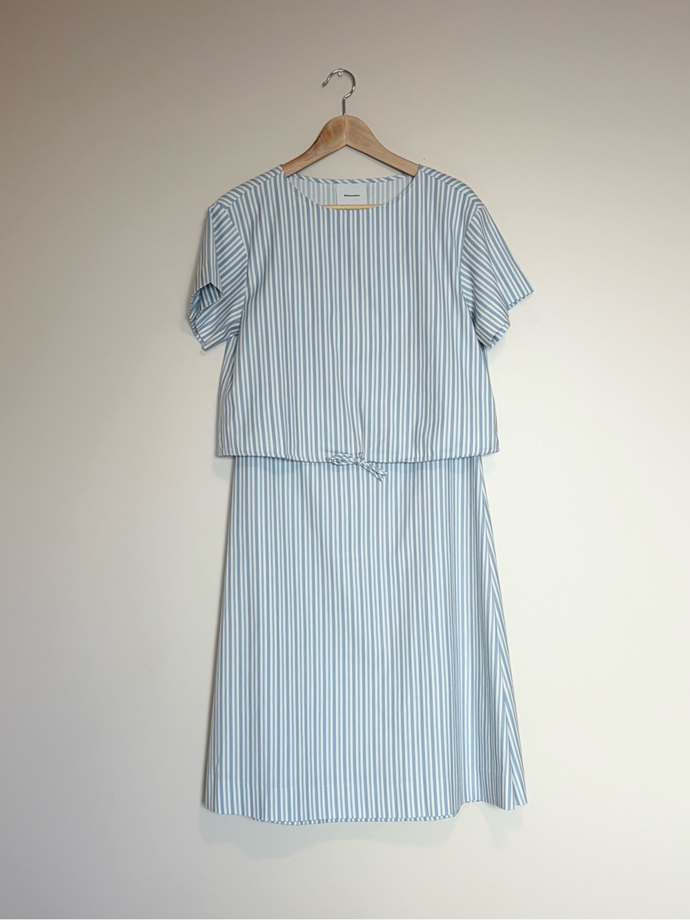 NEW Reformation Jordan Two Piece Skirt Set Cotton Calamari Stripe | US 4 UK 8 - Picture 8 of 14